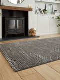 Think Rugs Charcoal Flores 1930 modern rug, UK version