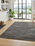 Think Rugs Charcoal Flores 1930 modern rug, UK version