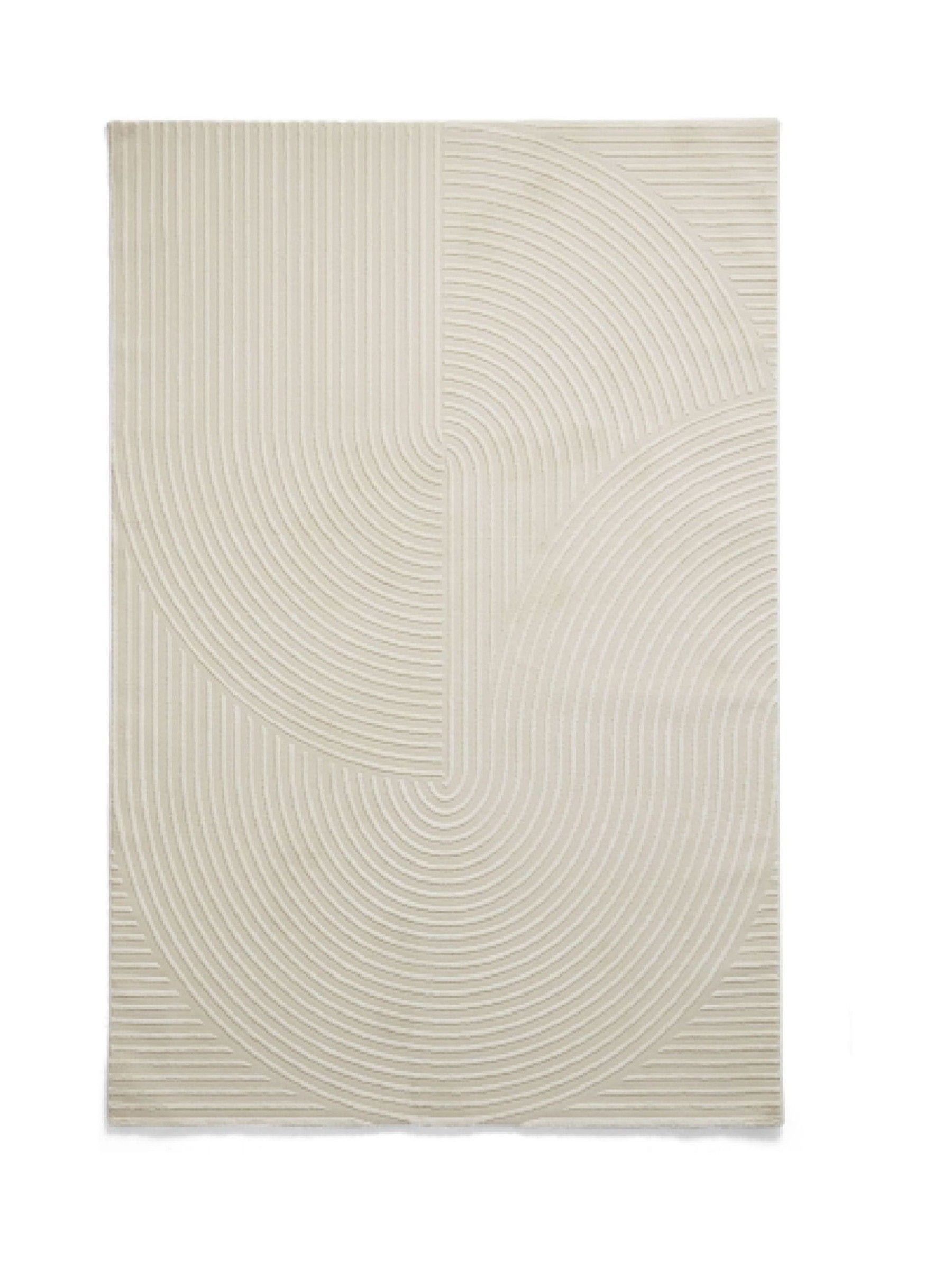 Think Rugs cream Flores modern rug, UK version