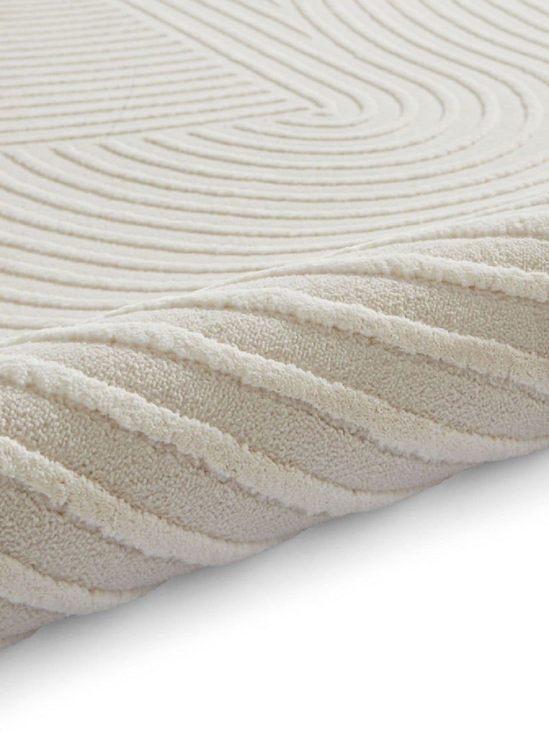Think Rugs cream Flores modern rug, UK version