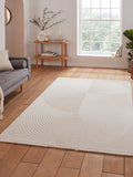 Think Rugs cream Flores modern rug, UK version