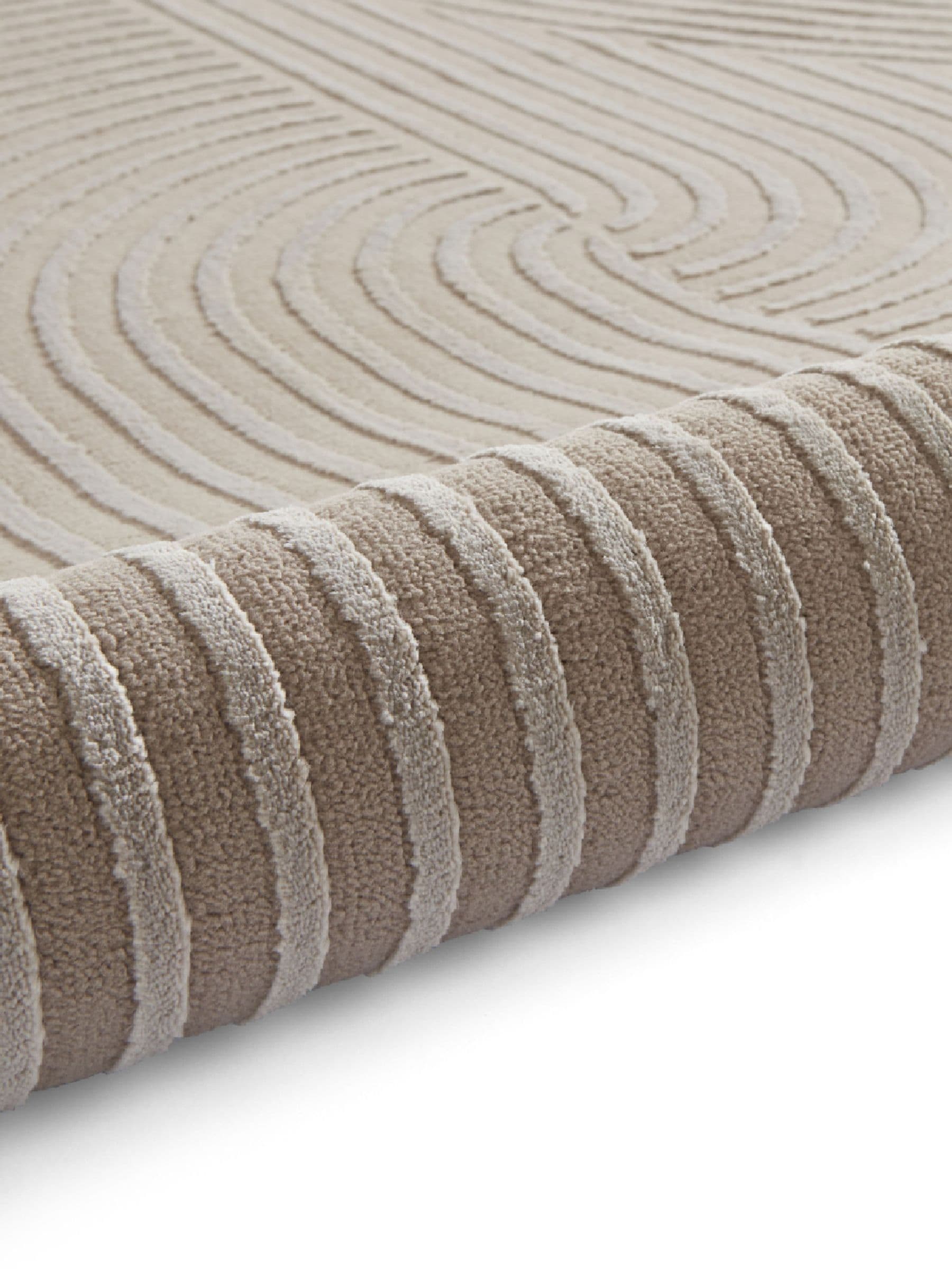 Think Rugs Mink Flores modern rug 100% polyester, UK version