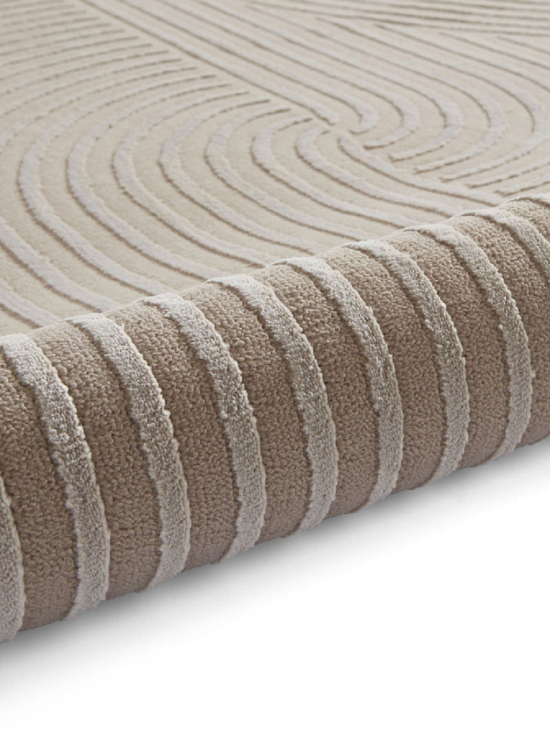 Think Rugs Mink Flores modern rug 100% polyester, UK version