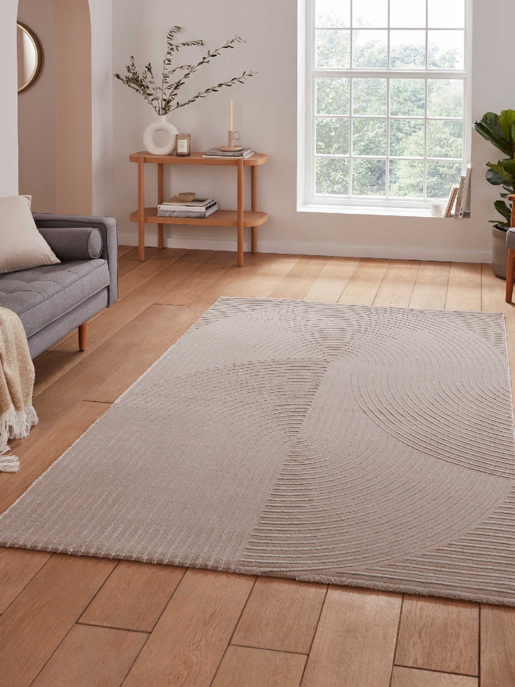 Think Rugs Mink Flores 1924 Modern Rug