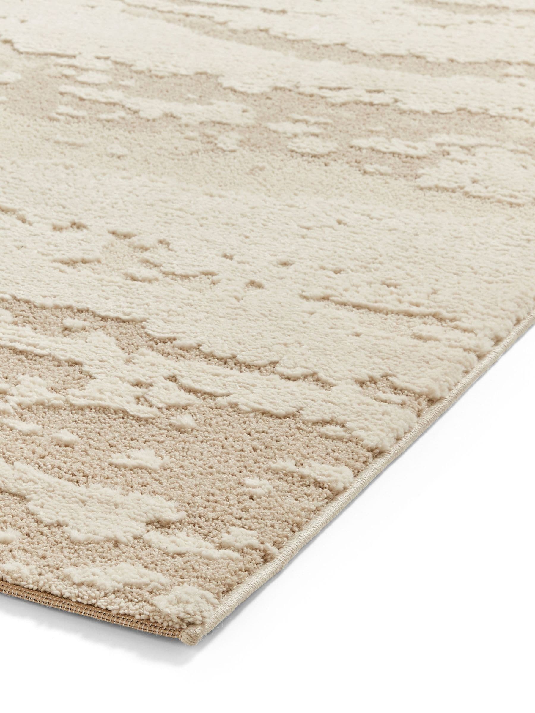 Think Rugs Cream Elio modern abstract rug, UK version