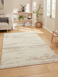 Think Rugs Cream Elio modern abstract rug, UK version