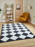 Think Rugs Lyna charcoal modern rug, imported from the UK