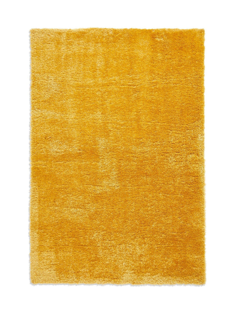 Think Rugs Yellow Lux Shaggy rug - British product