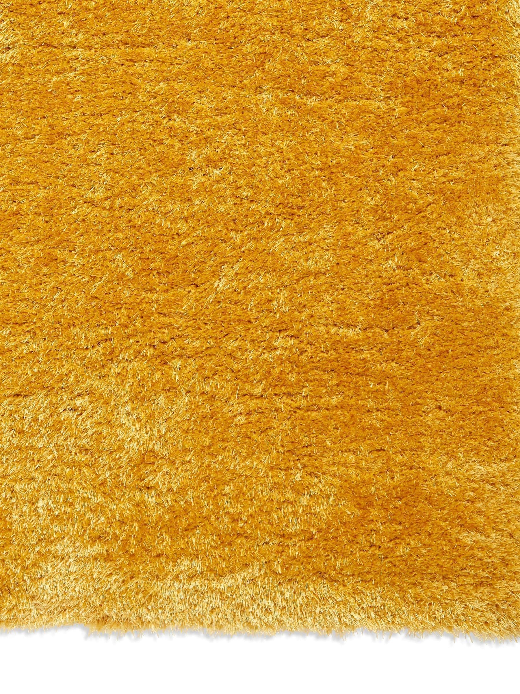 Think Rugs Yellow Lux Shaggy rug - British product