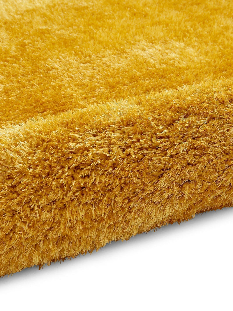 Think Rugs Yellow Lux Shaggy rug - British product