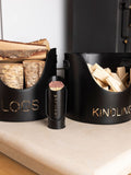 Snug Black Hickory Fireside Set with log and kindling buckets (British brand)