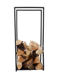 Snug black log holder 80cm tall - British product