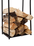 Snug black log holder 80cm tall - British product