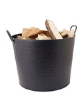 Snug black large fireside log bucket (British brand)