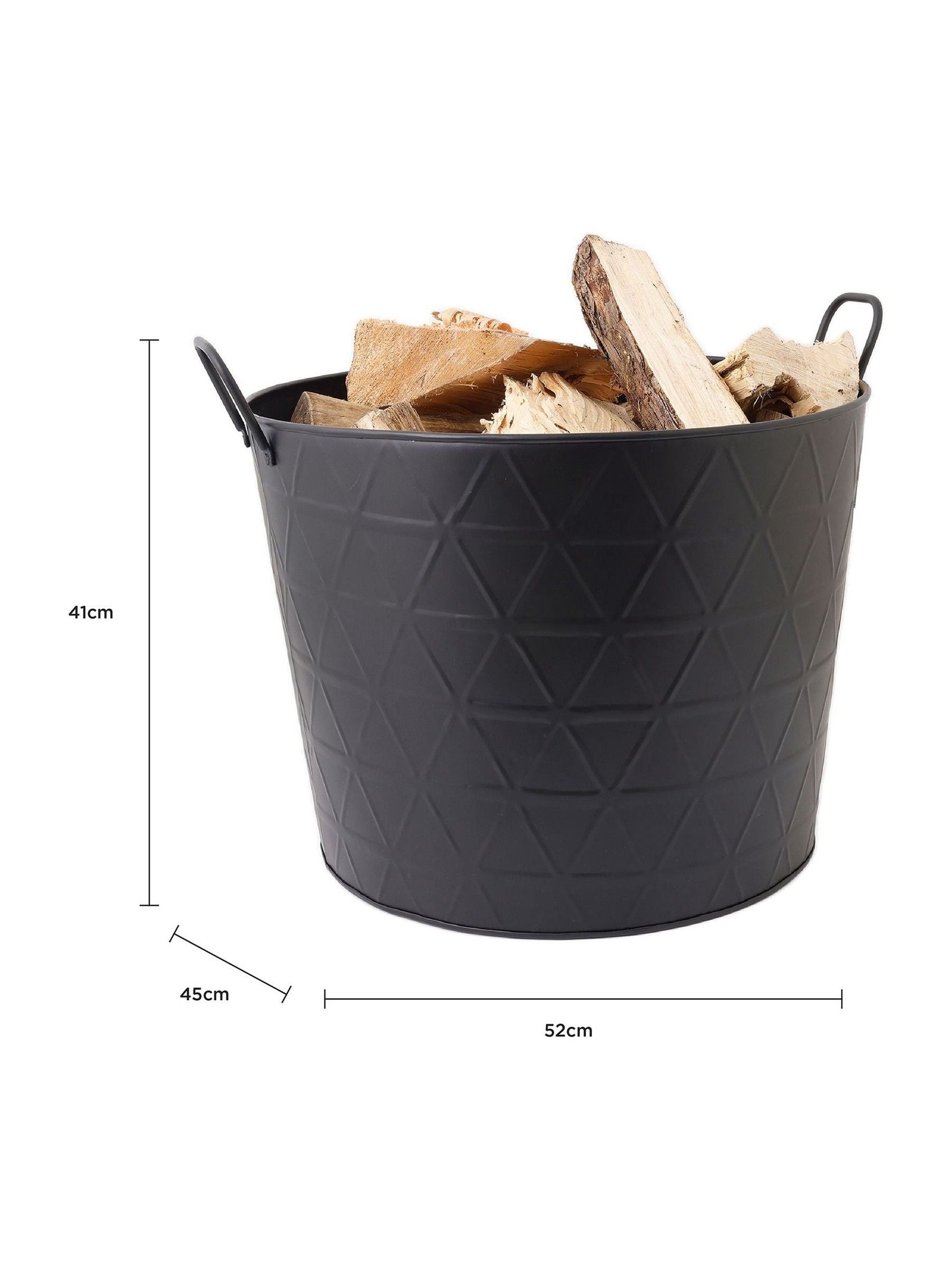 Snug black large fireside log bucket (British brand)