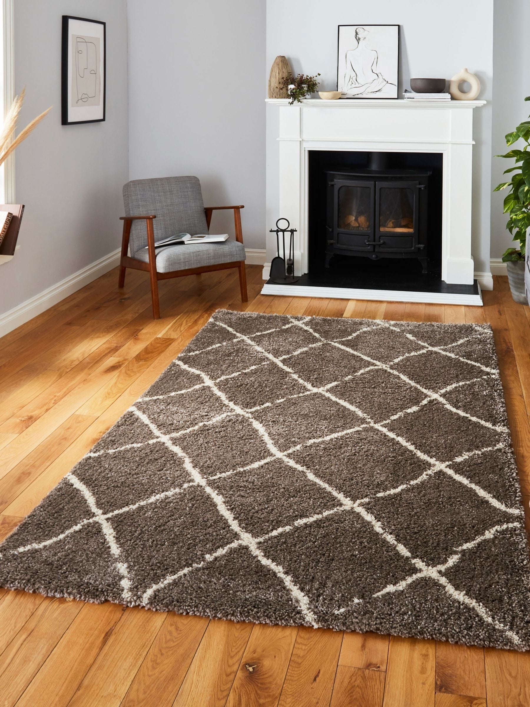 Think Rugs Beige Scandi Berber Rug