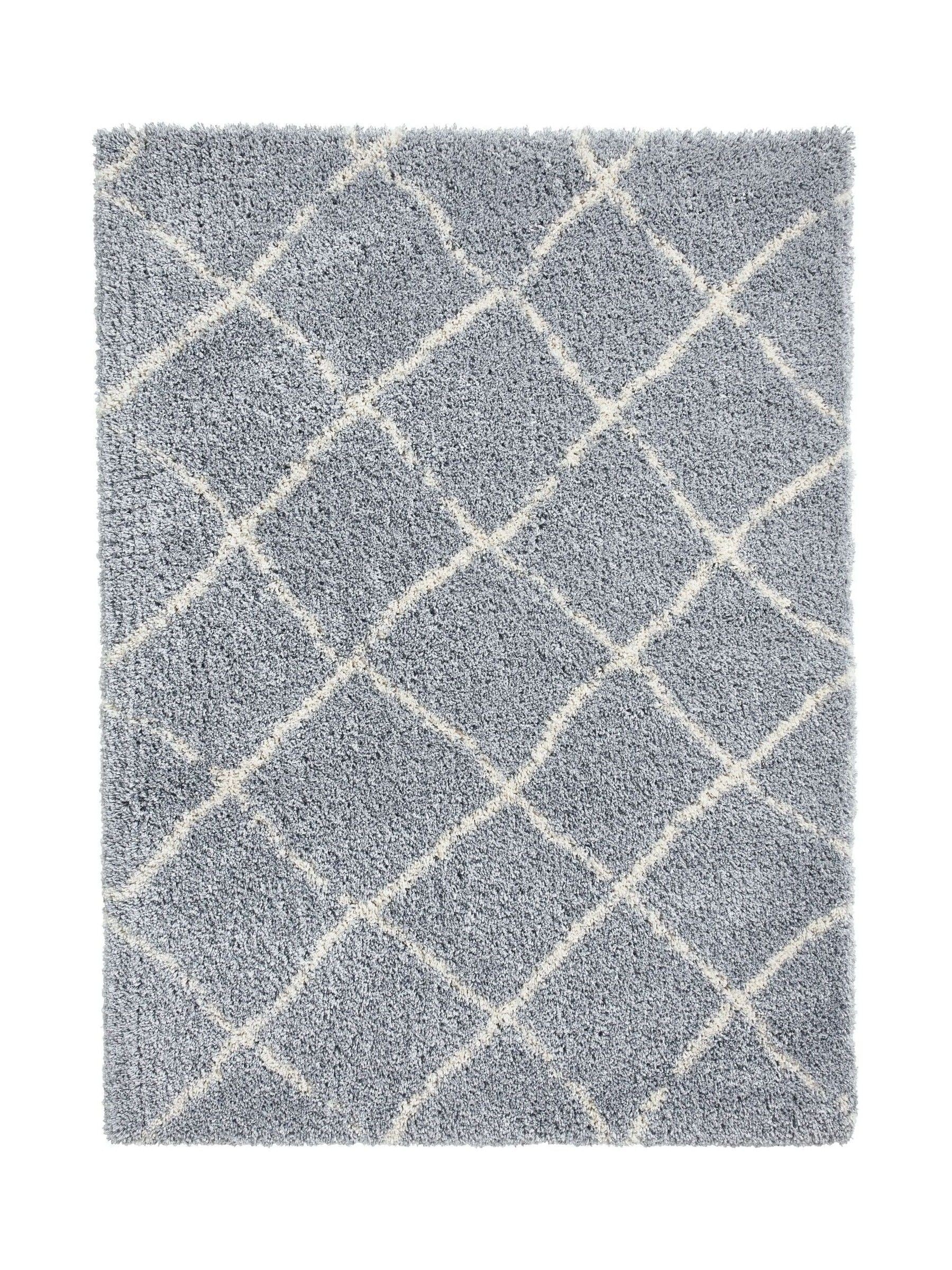 Think Rugs grey plush Scandi Berber shaggy rug, UK version