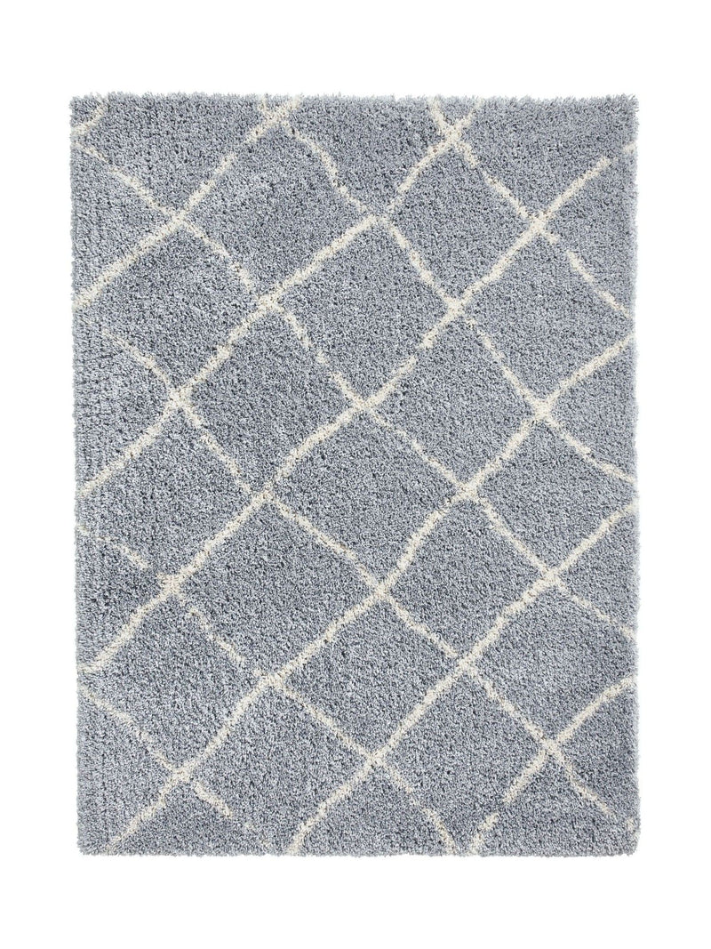 Think Rugs grey plush Scandi Berber shaggy rug, UK version