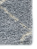 Think Rugs grey plush Scandi Berber shaggy rug, UK version