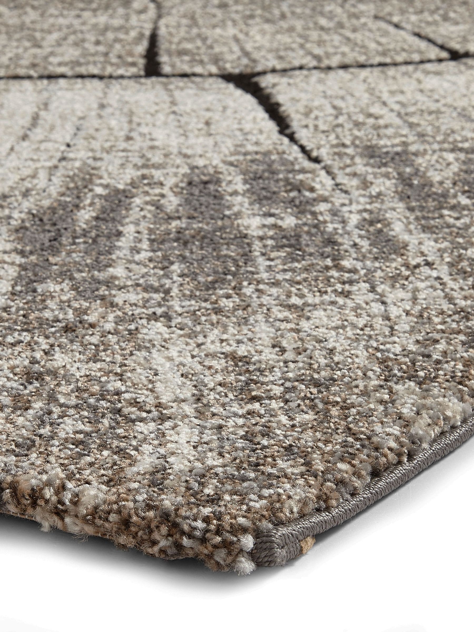 Think Rugs Beige Woodland 2086 modern rug, UK version