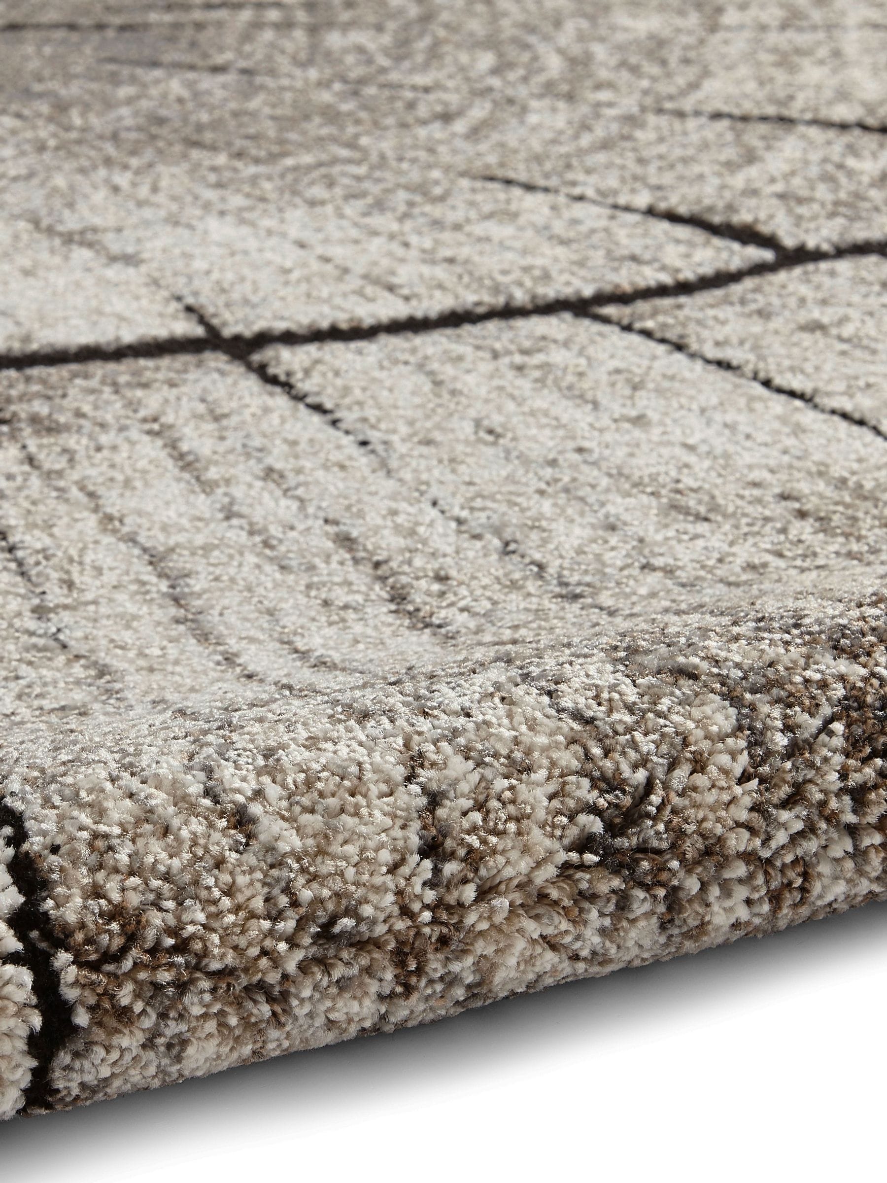 Think Rugs Beige Woodland 2086 modern rug, UK version