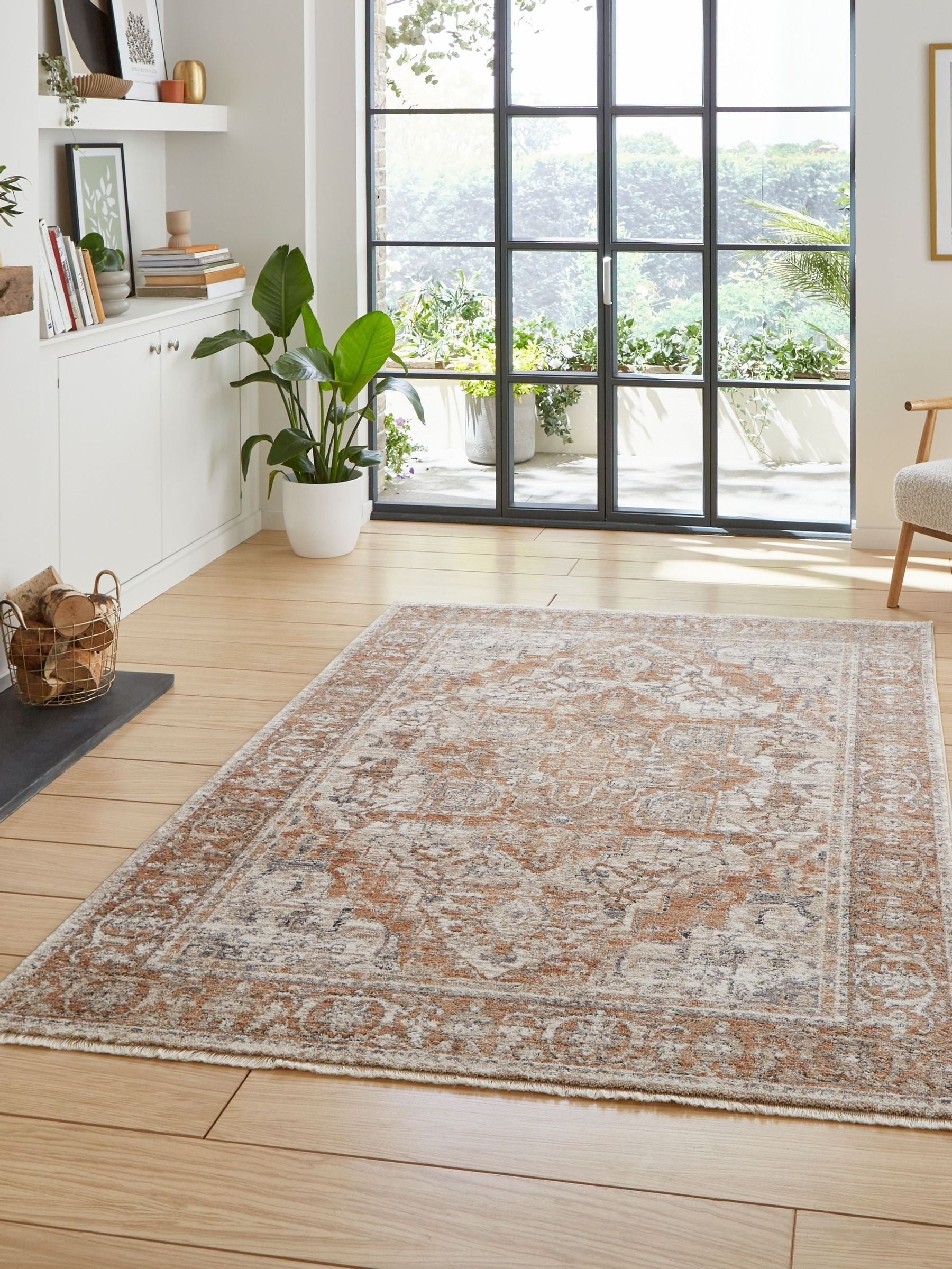 Think Rugs Terracotta Vintage 35018 Vintage Rug