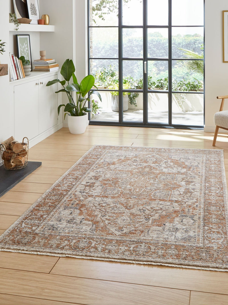 Think Rugs Terracotta Vintage 35018 Vintage Rug
