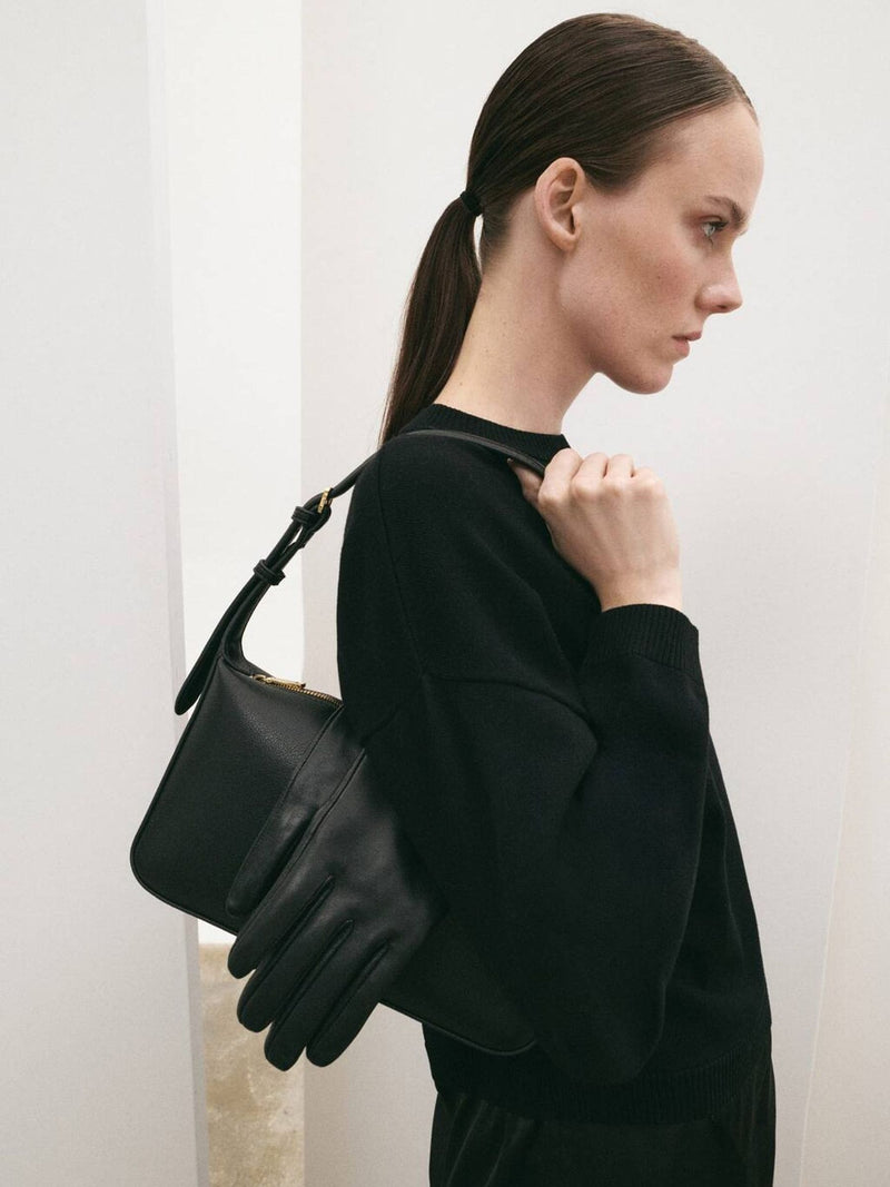 Mango black effect shoulder bag small size (British brand)