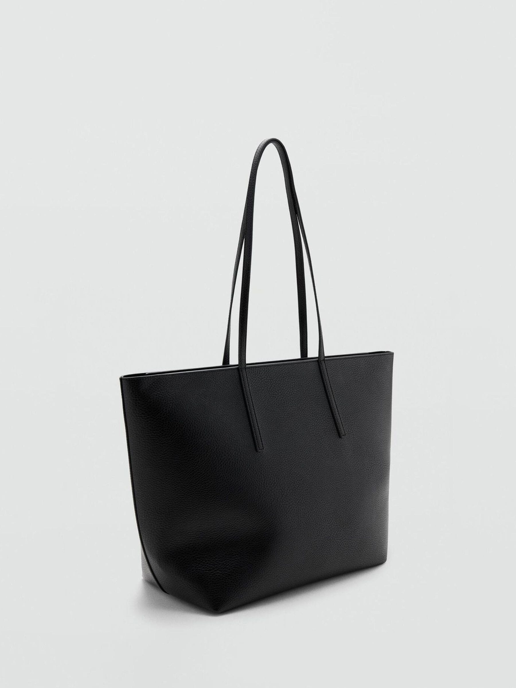 Mango Black Effect tote bag large (British brand)