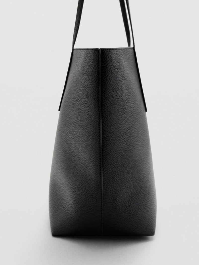 Mango Black Effect tote bag large (British brand)