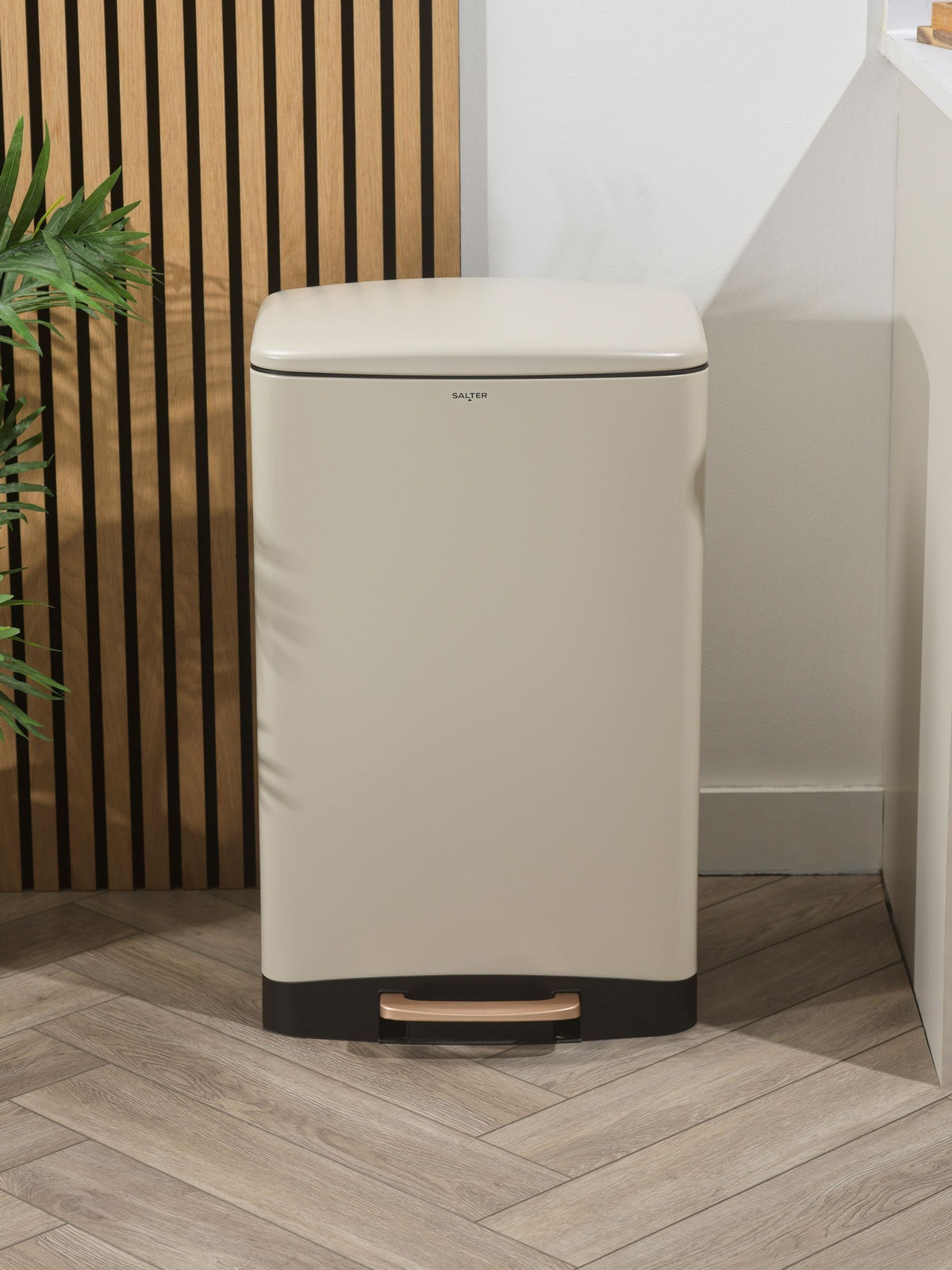 Salter cream 50 litre pedal bin (British brand)