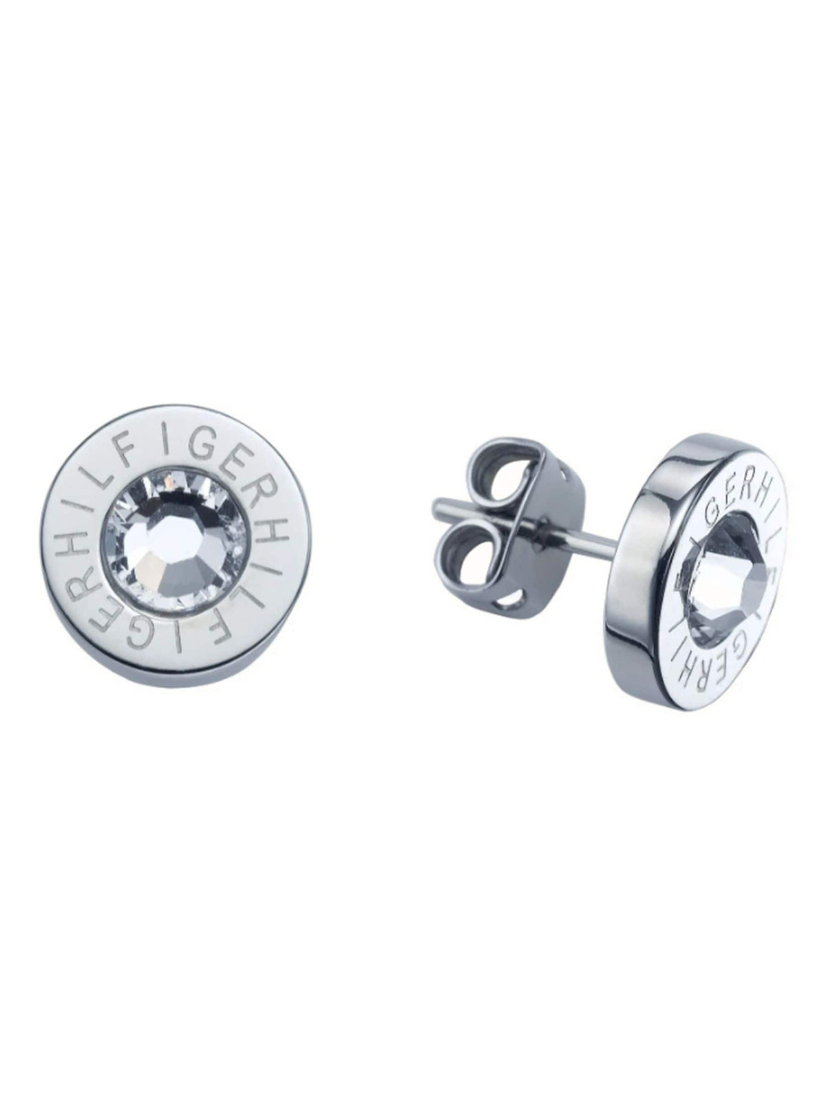 Tommy Hilfiger silver tone crystal earrings, UK version