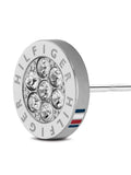 Tommy Hilfiger silver tone crystal stud earrings, UK version