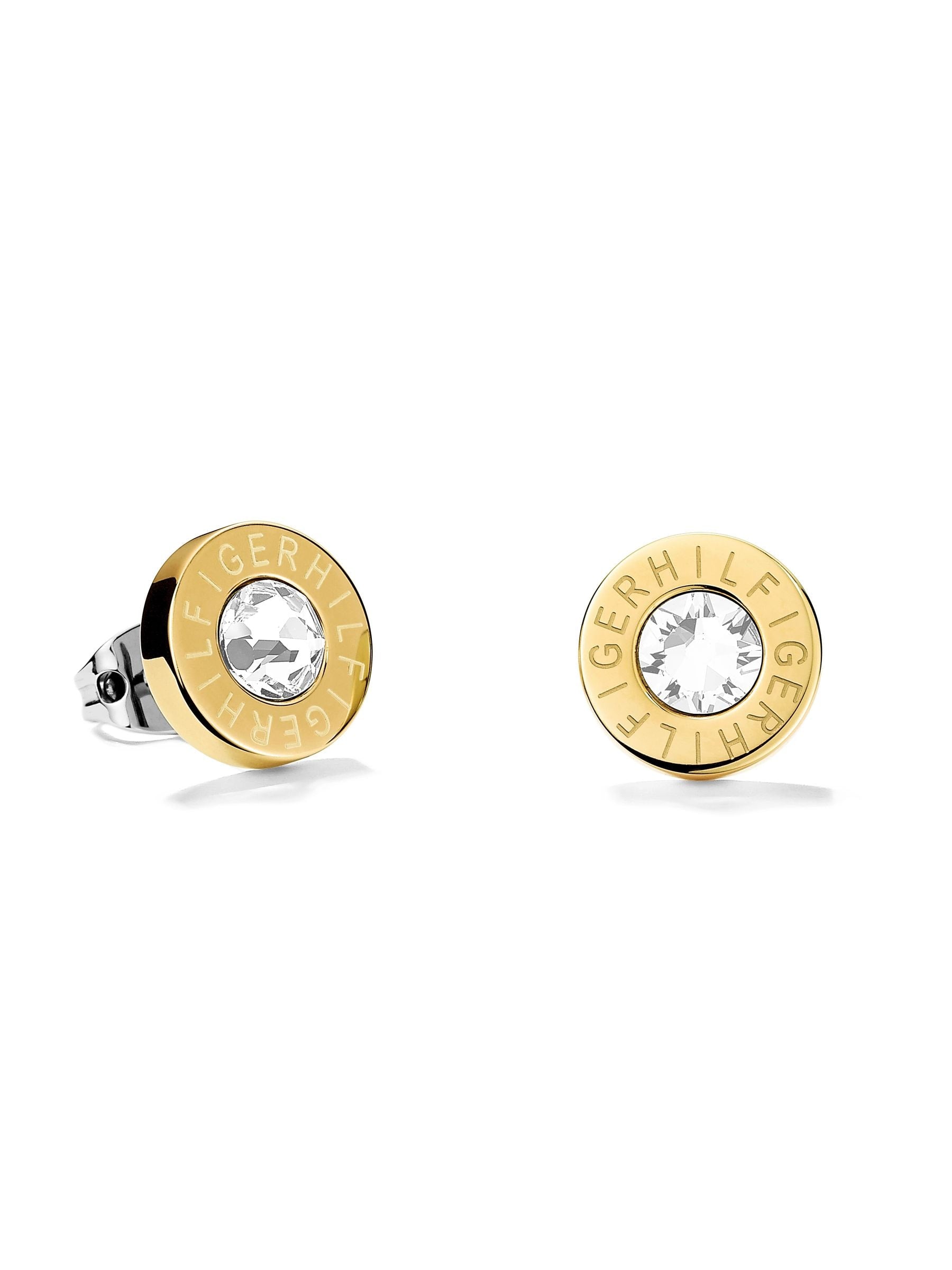 Tommy Hilfiger gold-plated stud earrings, UK version