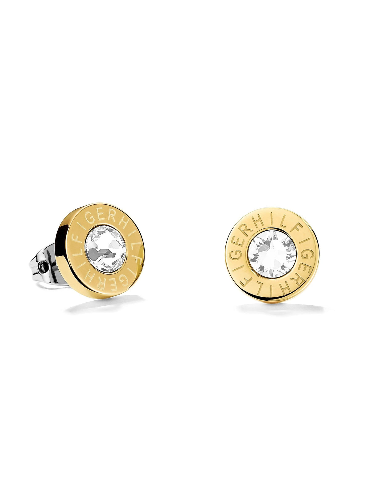 Tommy Hilfiger gold-plated stud earrings, UK version