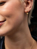 Dinny Hall gold heart drop hoop earrings, UK version