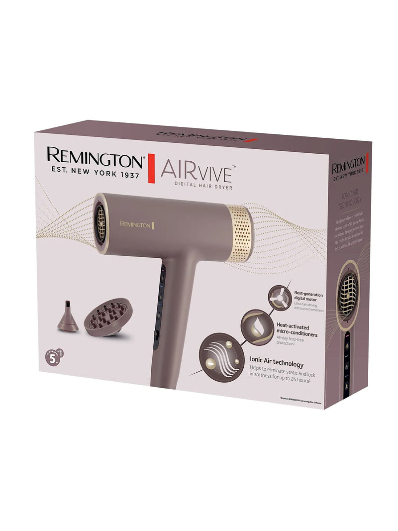 Remington Airvive digital hair dryer purple - British product