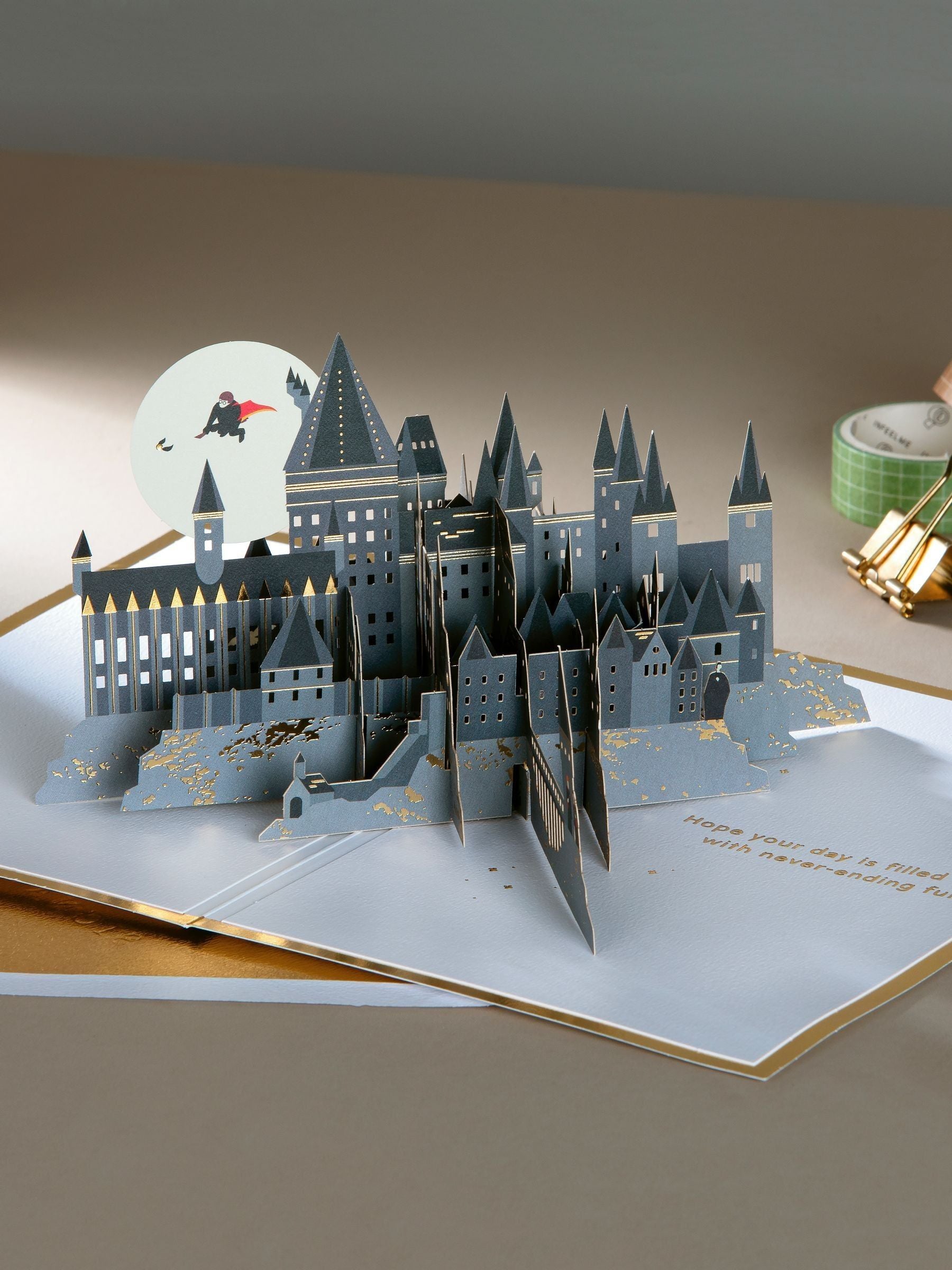 Hallmark Harry Potter 3D pop-up card with Hogwarts castle, UK version