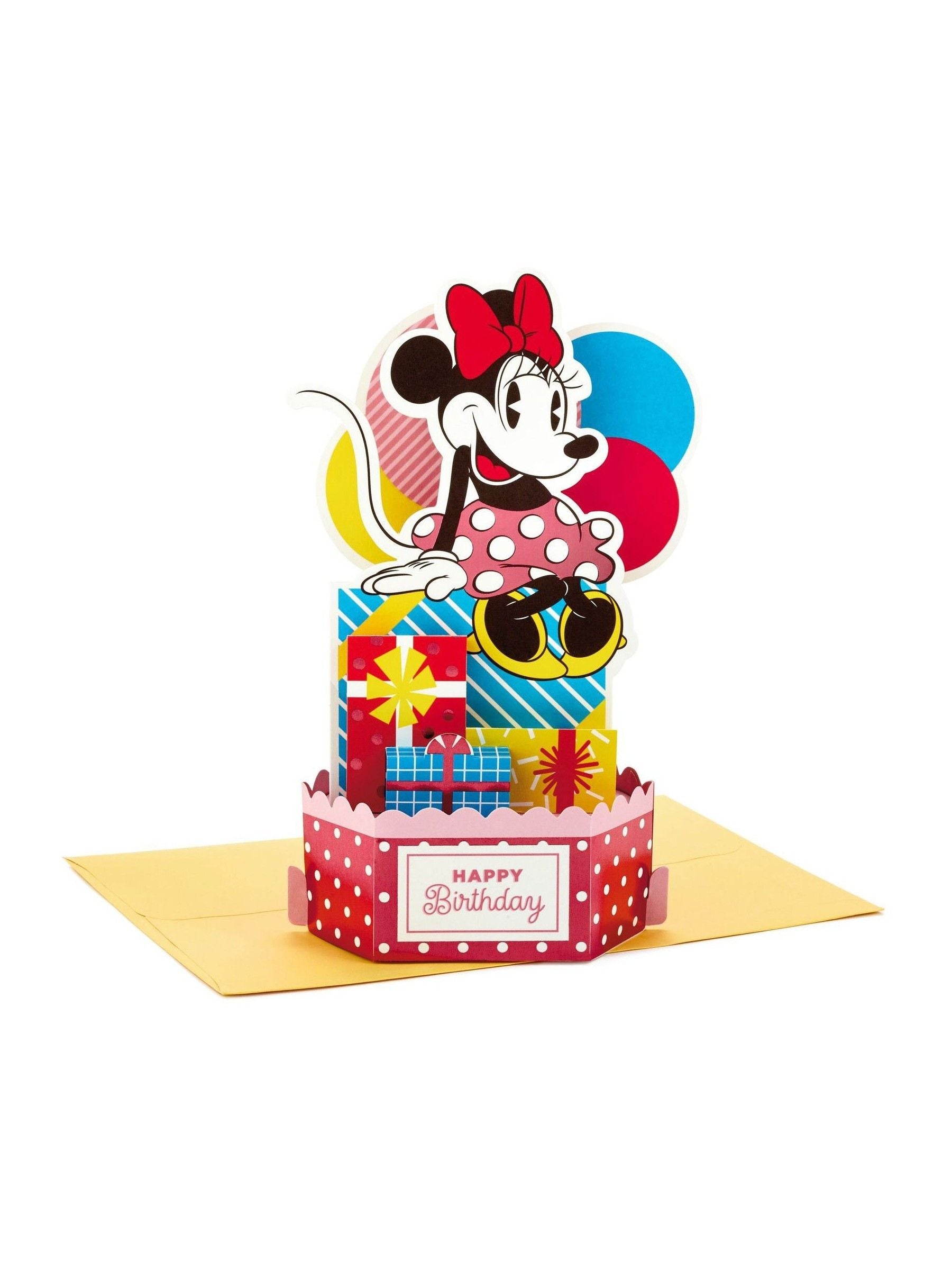 Hallmark 3D pop-up Minnie Mouse birthday card (British brand)