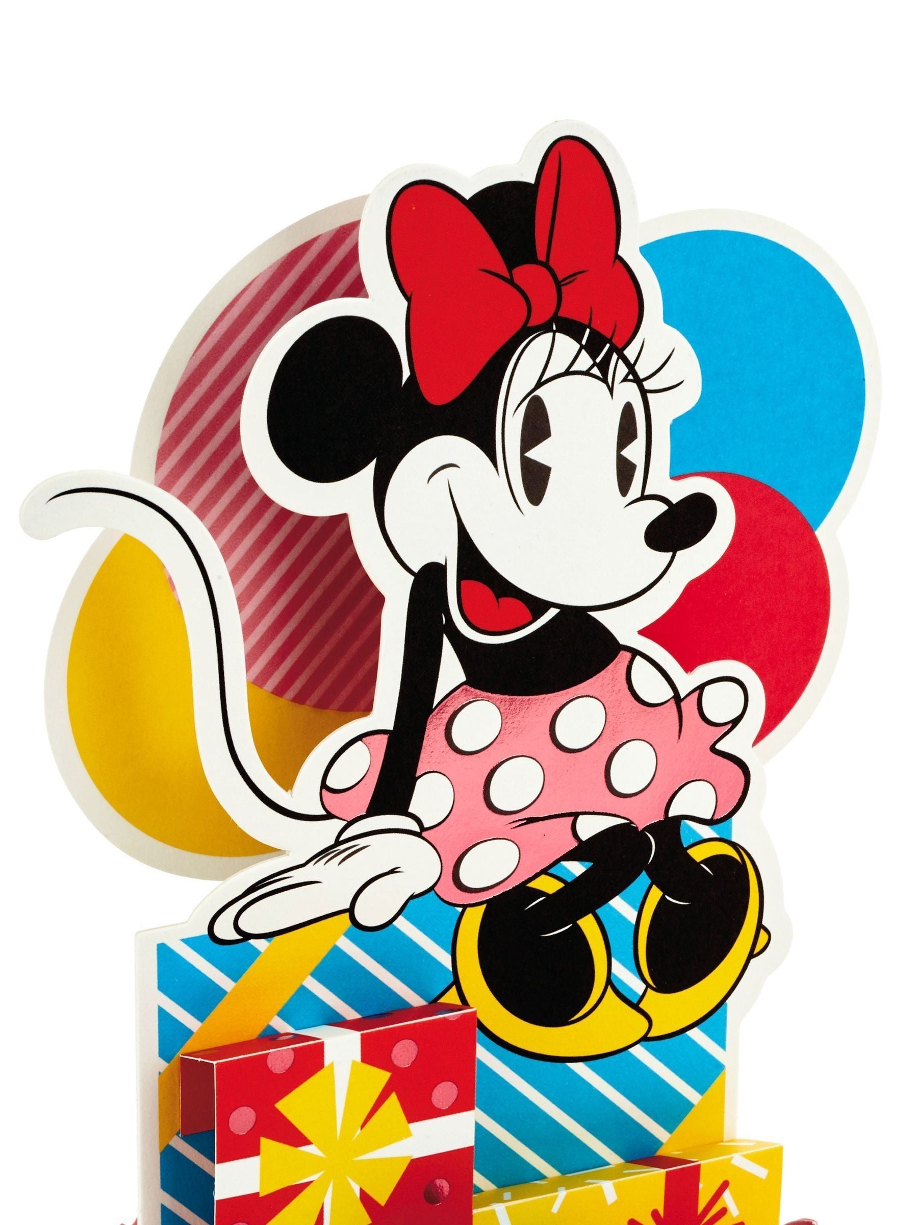 Hallmark 3D pop-up Minnie Mouse birthday card (British brand)