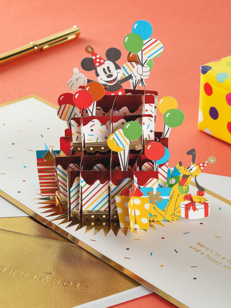 Hallmark Disney Mickey Mouse Pluto pop-up card, UK version