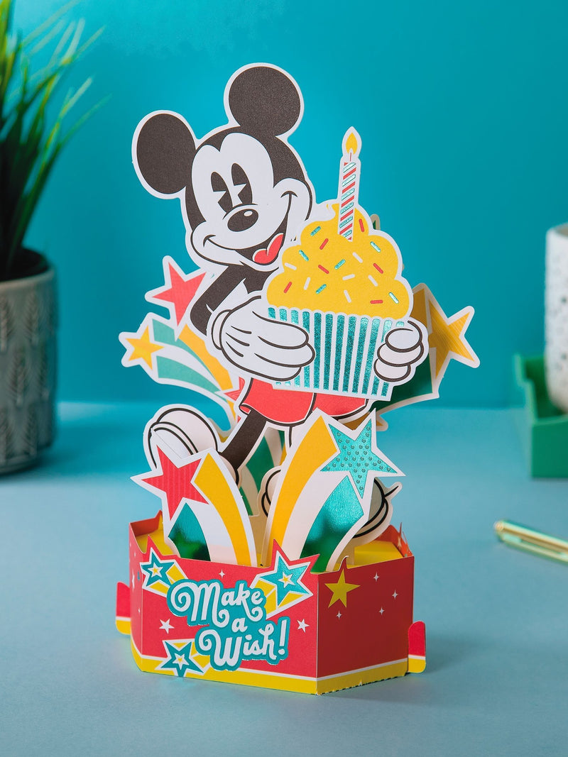Hallmark 3D pop-up Mickey Mouse birthday card, UK version