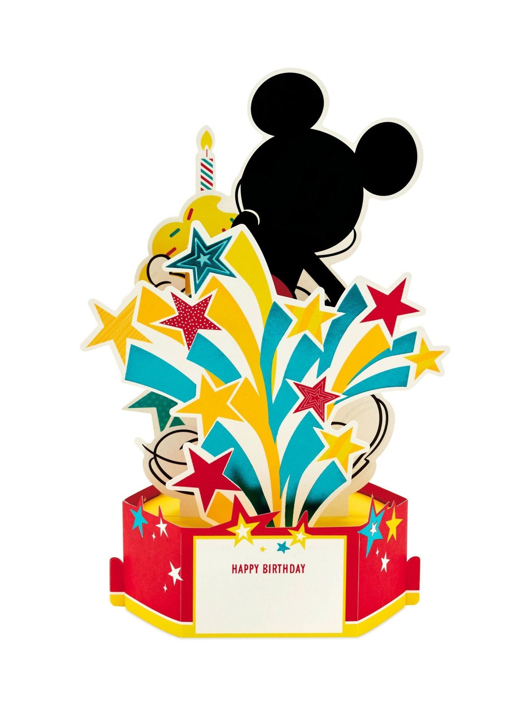 Hallmark 3D pop-up Mickey Mouse birthday card, UK version