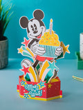 Hallmark 3D pop-up Mickey Mouse birthday card, UK version