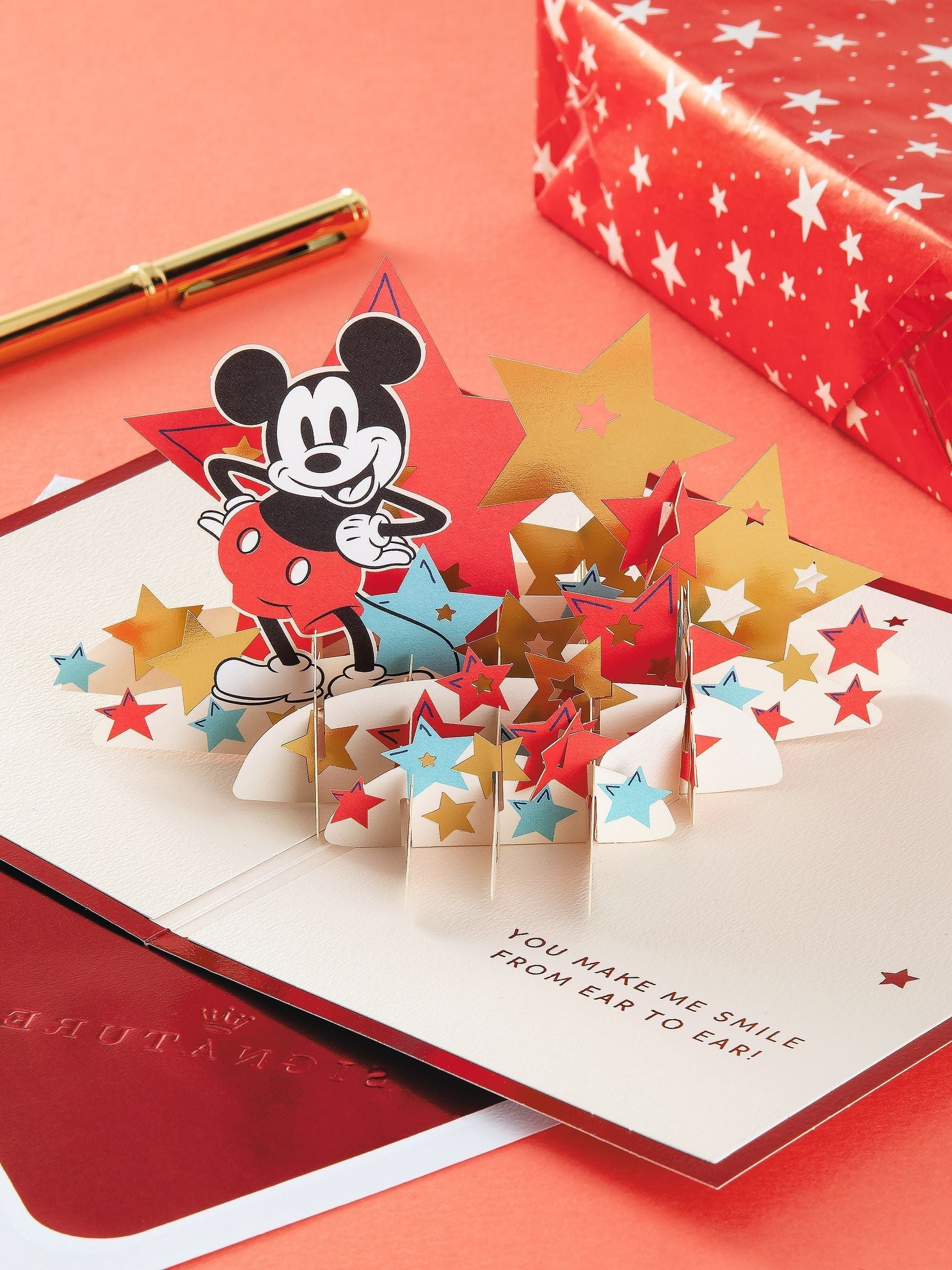 Hallmark 3D pop-up Mickey Mouse greeting card, imported from the UK