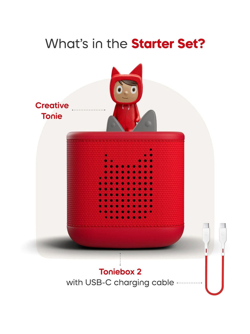 Tonies Toniebox 2 Starter Set Sunset Red - British product