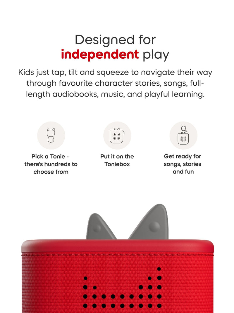 Tonies Toniebox 2 Starter Set Sunset Red - British product