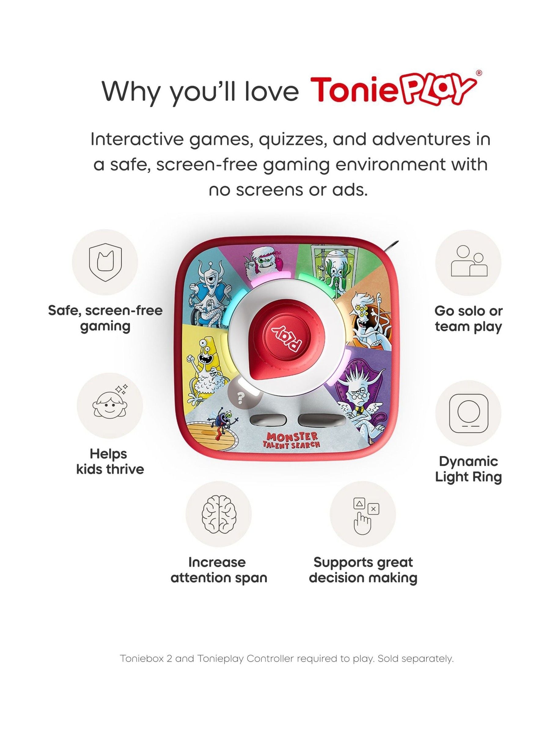 Tonies Tonieplay game Monster Talent Search - British product