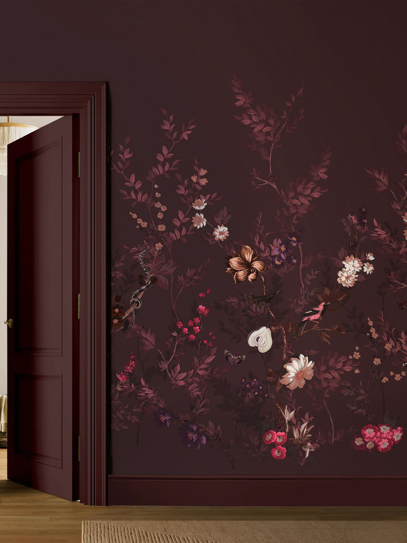 Graham & Brown Allurium Pink Wallpaper Mural Sample (A4)