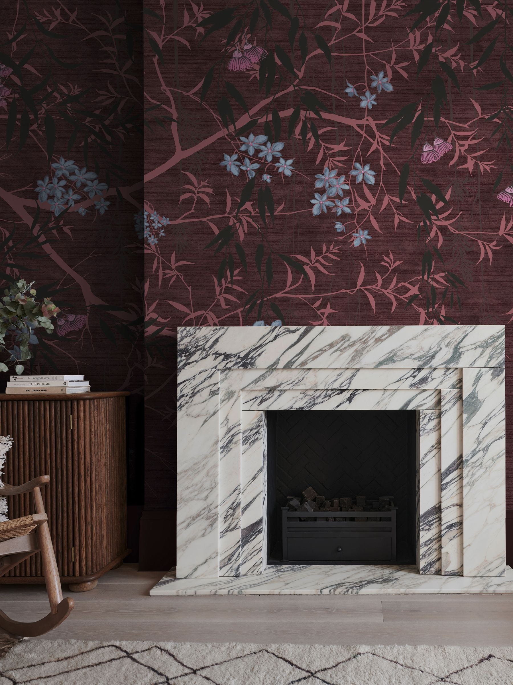 Graham & Brown Damson Obassia Fixed Size A4 Mural Sample